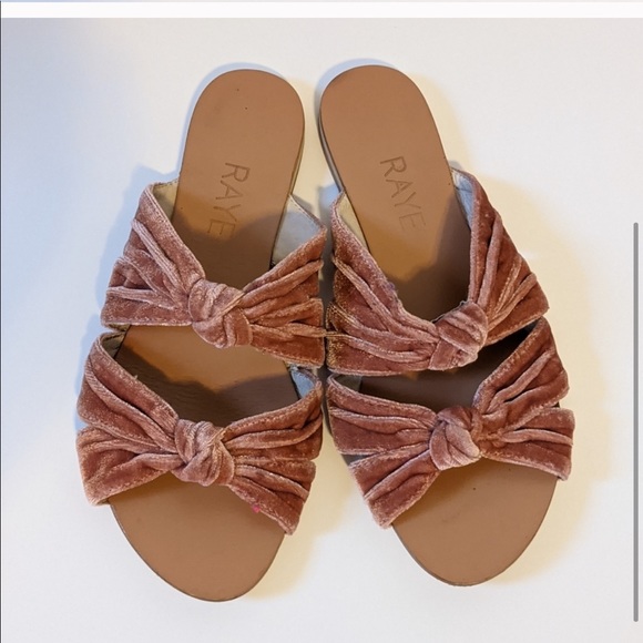 RAYE NAOMI VELVET SLIDE SANDALS - Picture 3 of 4